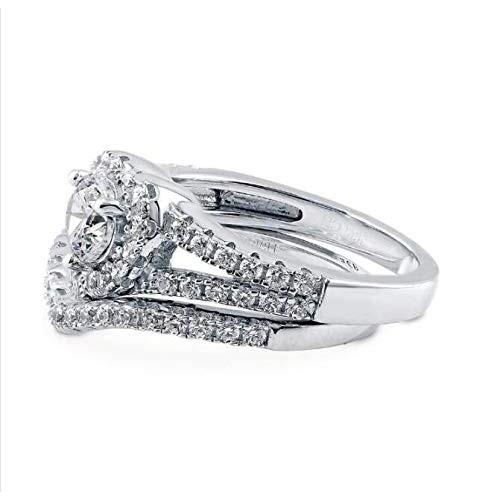 おトク Hollywood Jewelry Wedding Rings for Women Engagement Ring Set 925 Ster