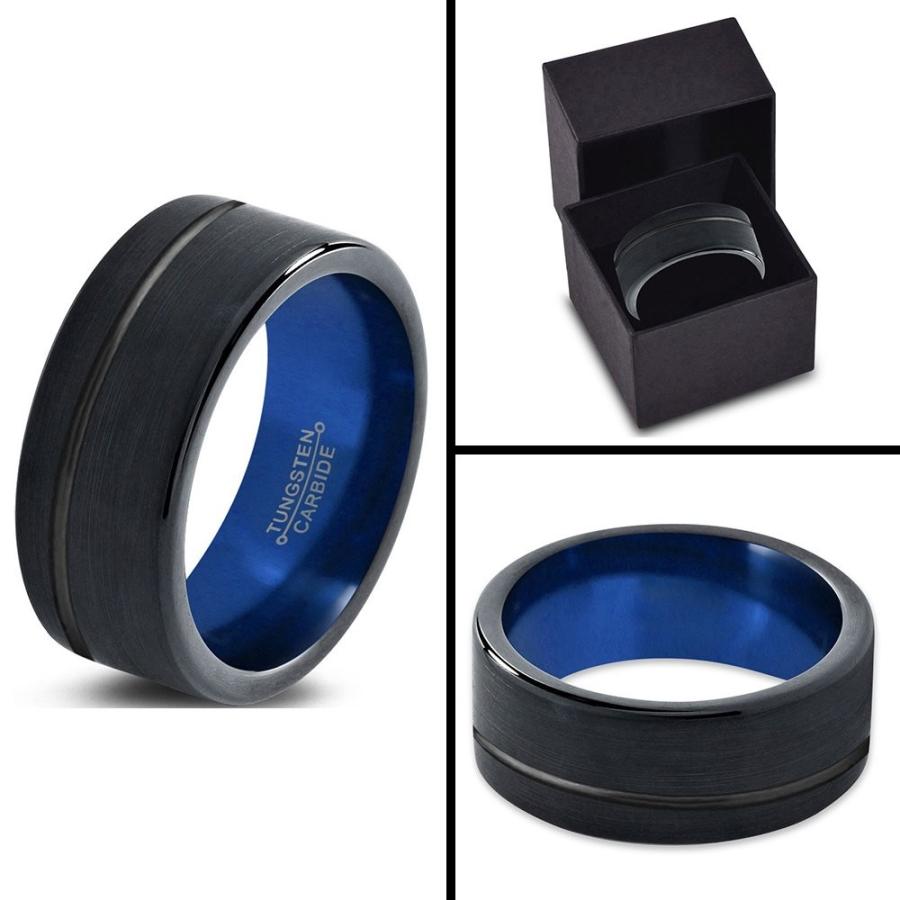 Chroma Color Collection Tungsten Wedding Band Ring 6mm for Men Women B