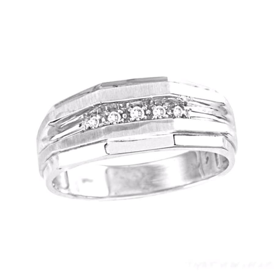 Rylos Diamond Wedding Band His/Hers Set in Sterling Silver .925
