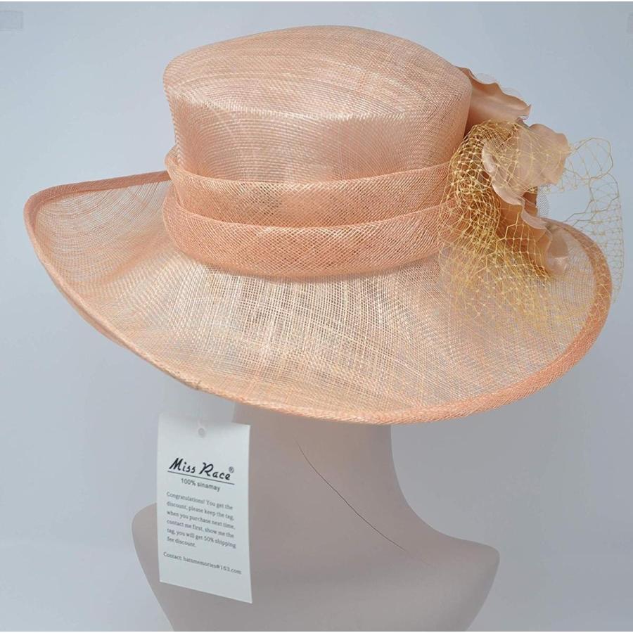 Large Wide Brimmed Sinamay Hat Swirl Detail with Satin Flowers Kentuck