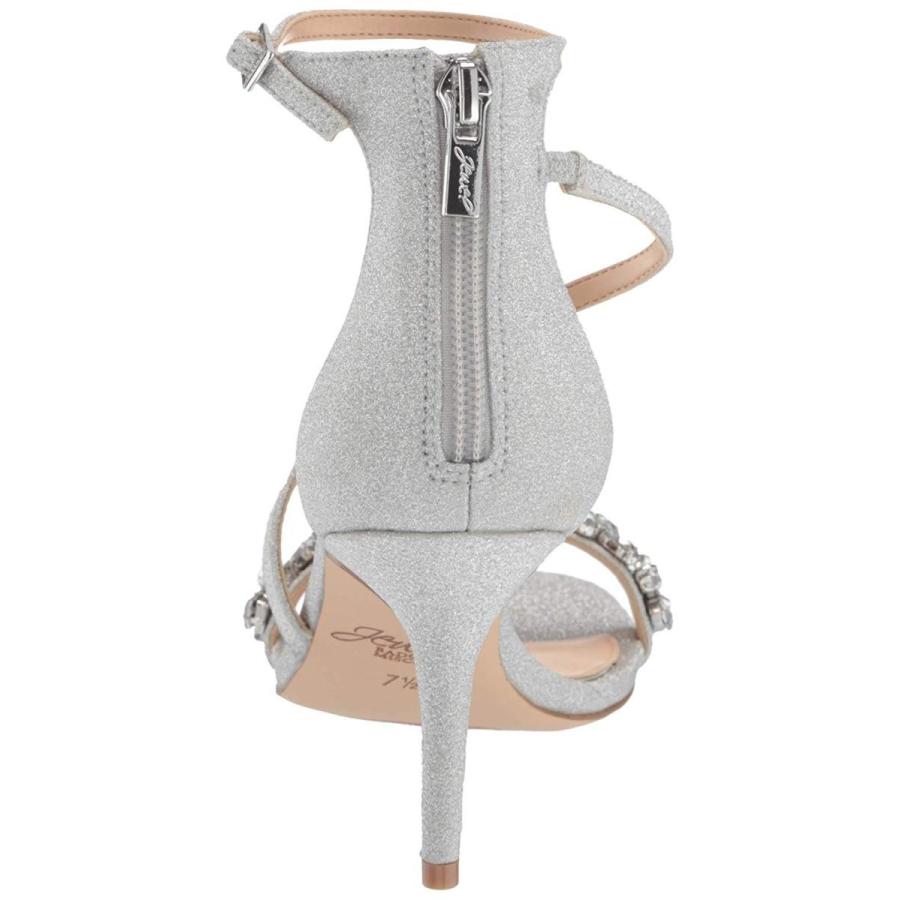 Badgley Mischka Jewel Women's Danna Heeled Sandal, Silver Glitter, 6.5