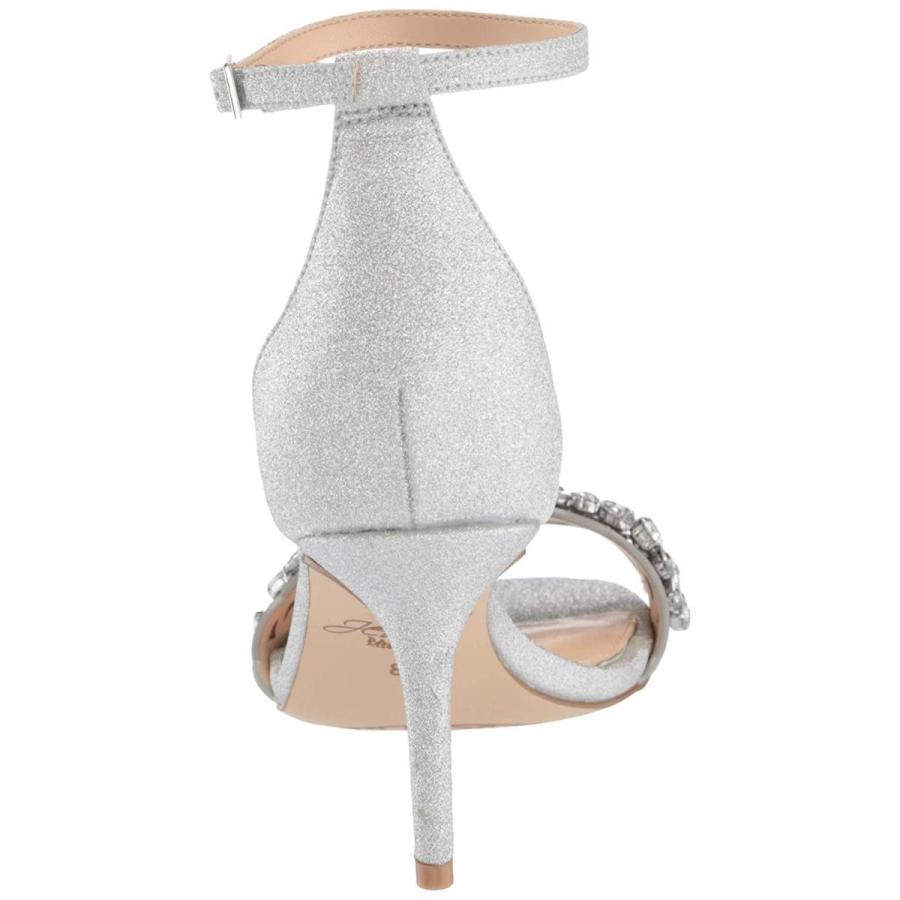 Badgley Mischka Jewel Women's Kirsten Heeled Sandal Silver Glitter 6.5