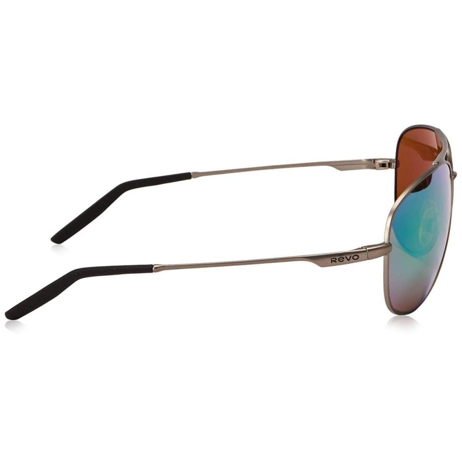 Revo Windspeed RE 3087 00 GN Polarized Aviator Sunglasses,Gun/Green Wa