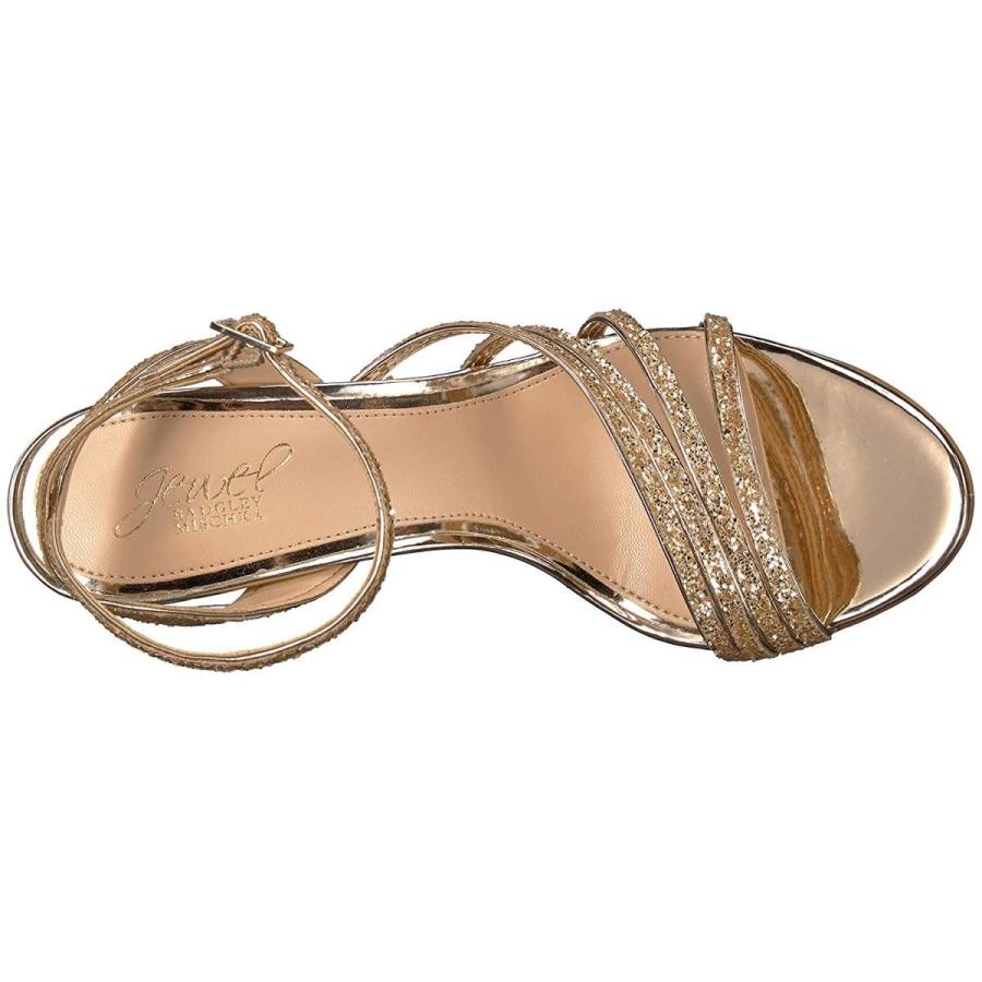 Badgley Mischka Jewel Women's Desiree Heeled Sandal Gold Glitter 7 M U