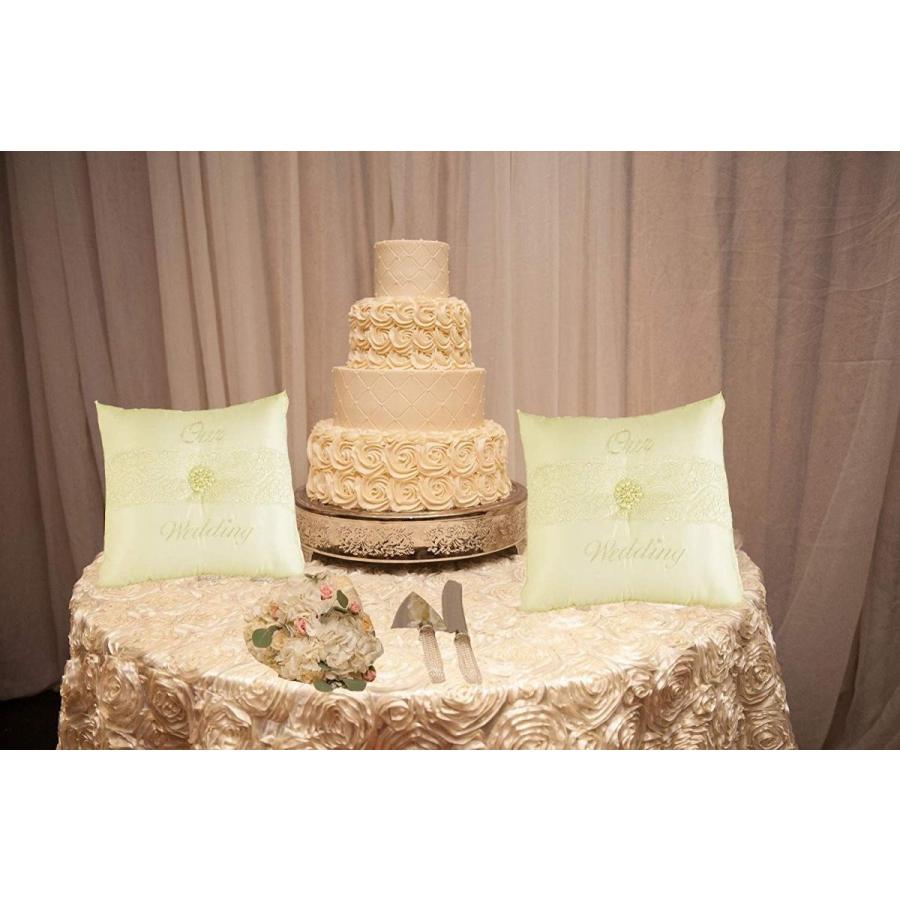Our Wedding Kneeling Pillow. Set of 2 Pillows 14X17X3.5 in C2101 (Whit