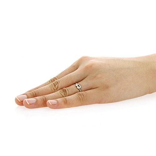 14K White Gold Wedding Ring Plain Gold Celtic Love Knot Promise Ring,