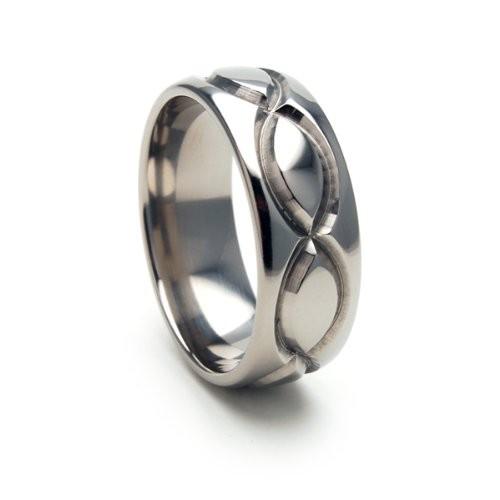 8mm INFINTITY Titanium Ring Wedding Band (Available in Sizes 4-17)