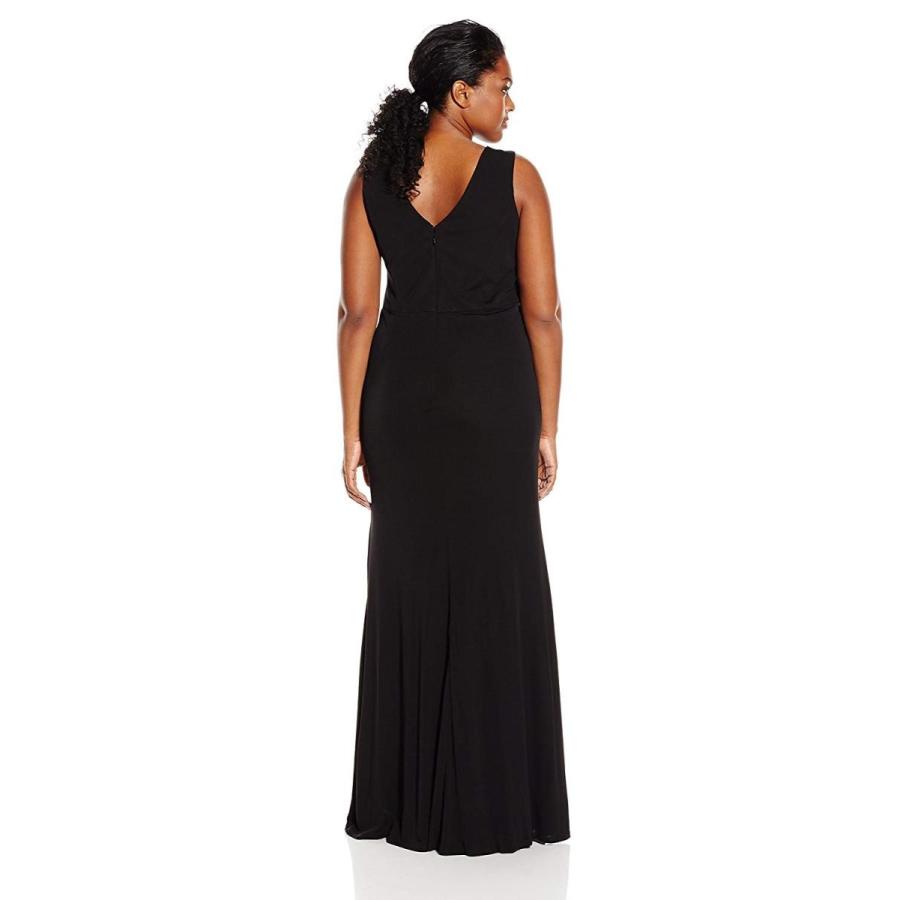 ABS by Allen Schwartz Women's Plus-Size Sleeveless Jersey V-Neck Gown,