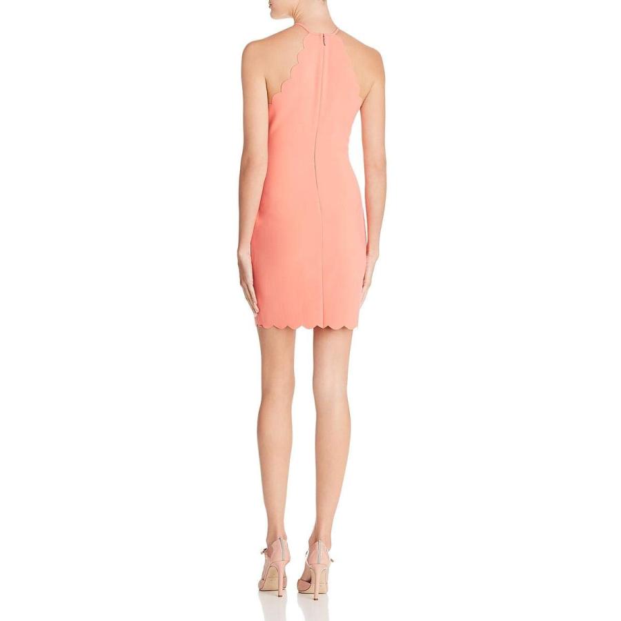 LIKELY Womens Knee-Length Scalloped Cocktail Dress Orange 4