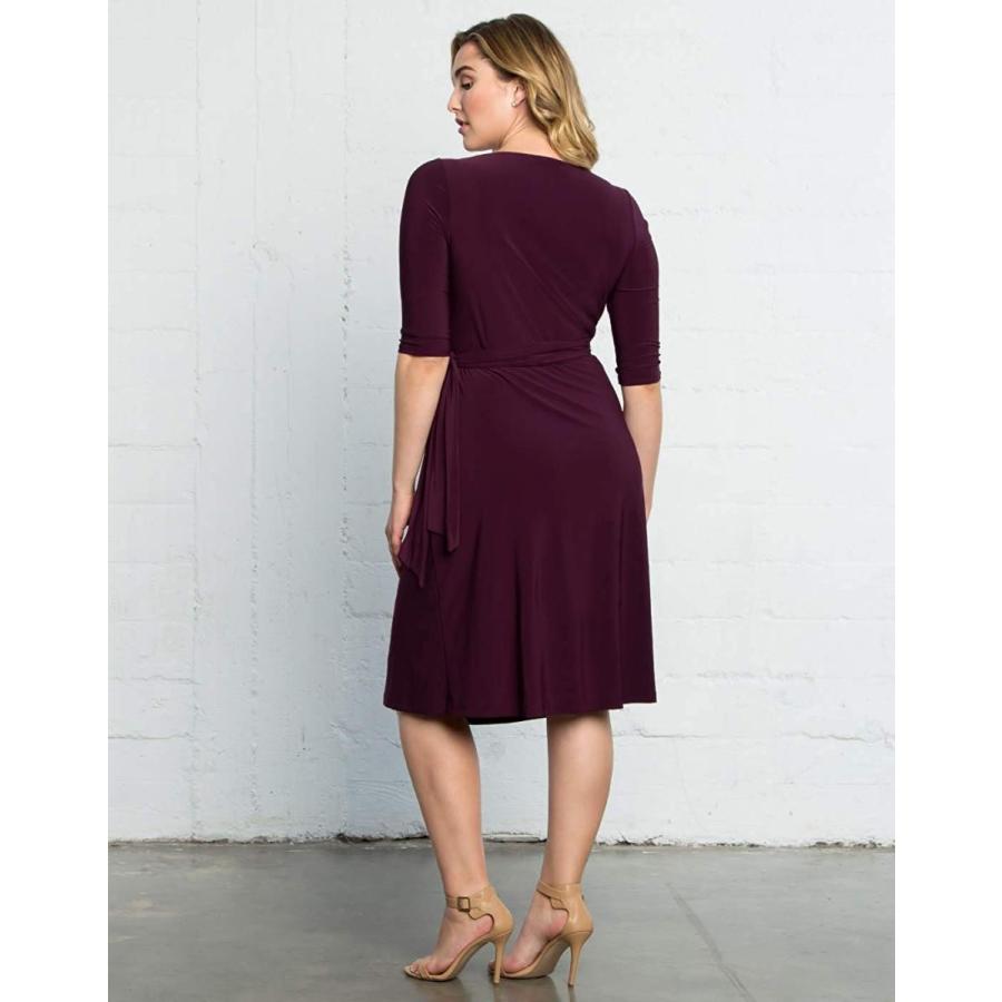 Kiyonna Women's Plus Size Sweetheart Knit Wrap Dress 5X Plum Kiyonna Women\u0027s Plus Size Sweetheart Midi Cocktail Wrap Dress