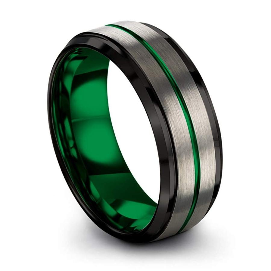 Chroma Color Collection Tungsten Wedding Band Ring 8mm for Men Women G