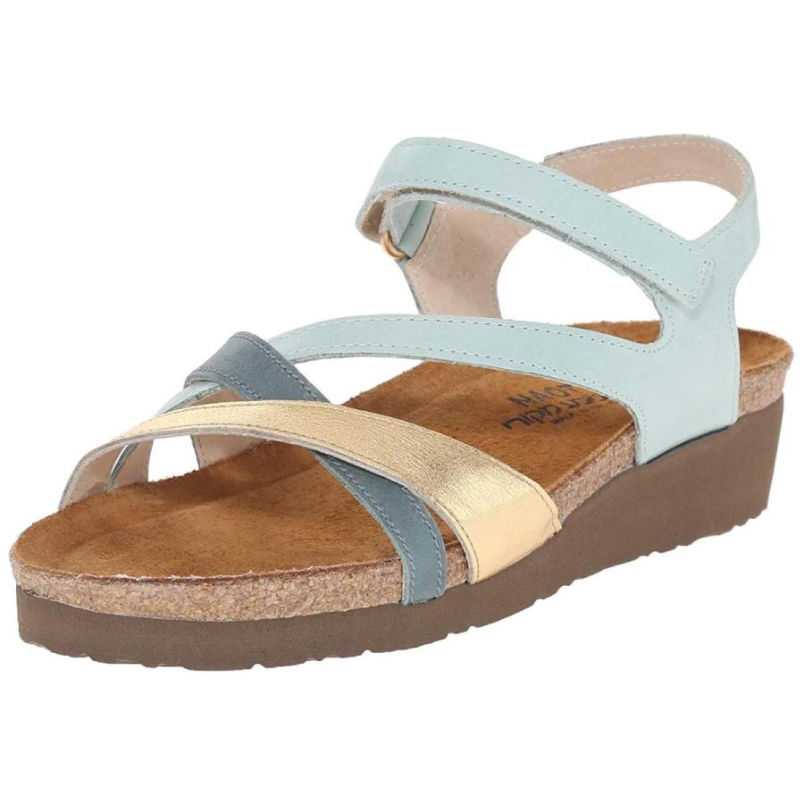 Naot Women's Sophia Wedge Sandal, Celadon Combo, 39 EU/8 M US Naot