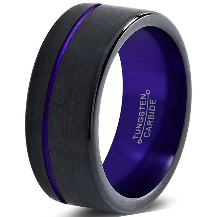 Chroma Color Collection Tungsten Wedding Band Ring 8mm for Men Women B