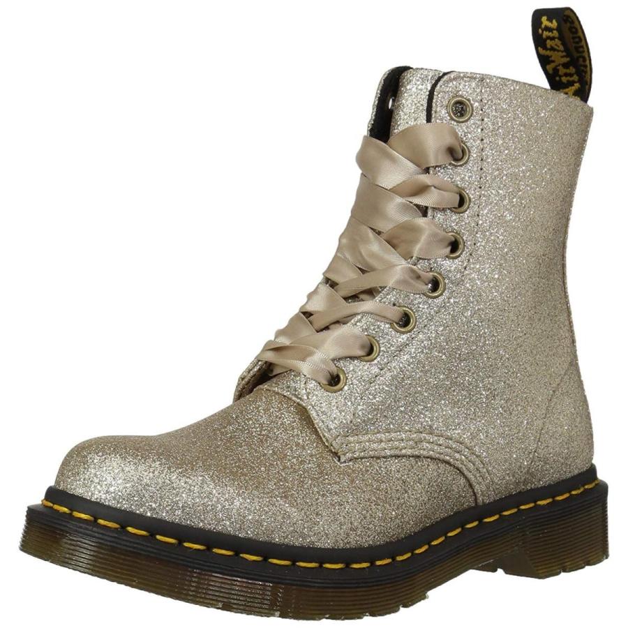 Dr. Martens Women´s 1460 Pascal Glitter Fashion Boot， Pale Gold， 6 Med
