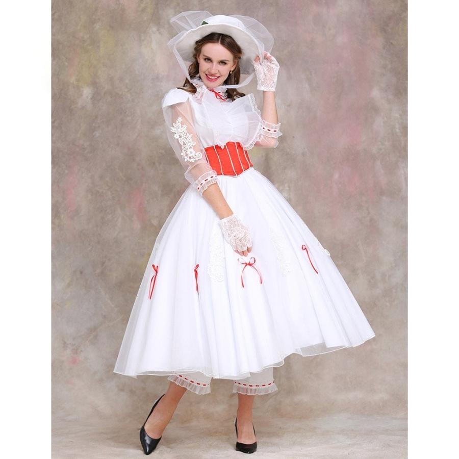CosplayDiy Women´s Costume Dress for Mary Poppins Princess Cosplay L