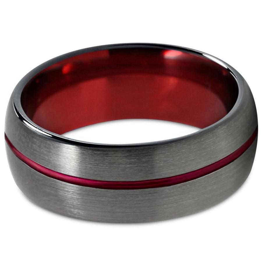 Chroma Color Collection Tungsten Wedding Band Ring 8mm for Men Women R