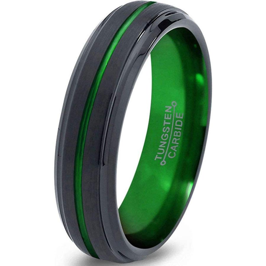 Chroma Color Collection Tungsten Wedding Band Ring 6mm for Men Women G