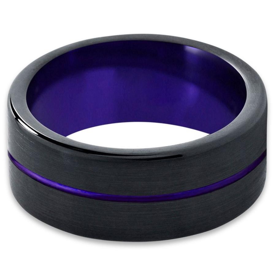 Chroma Color Collection Tungsten Wedding Band Ring 10mm for Men Women