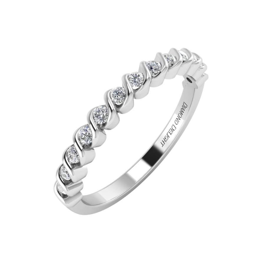 10K White Gold Diamond Wedding/anniversary Ring Band (0.13 Carat)