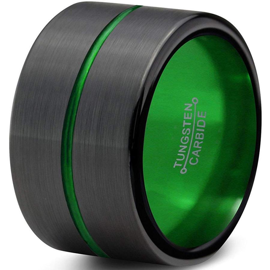 Chroma Color Collection Tungsten Wedding Band Ring 12mm for Men Women