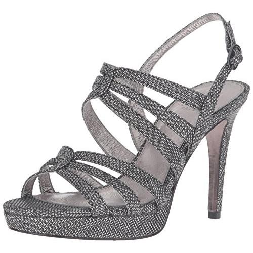 Adrianna Papell Womens Anita Dress Sandal， Pewter， 8 M US