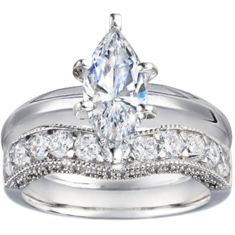 世界的に有名な In Band Wedding Vintage (G-H,SI2-I1) Diamonds 14k S Gold(0.33Ct) White ネックレス、ペンダント