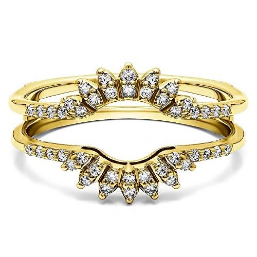 TwoBirch 1/5 ct. Diamonds Contoured Wedding Ring Jacket in 10k