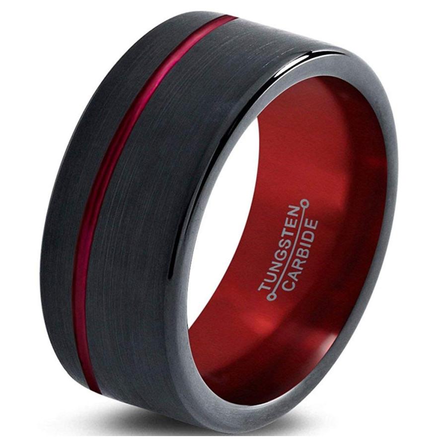 Chroma Color Collection Tungsten Wedding Band Ring 10mm for Men Women