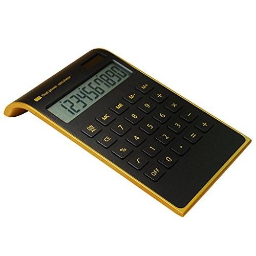 Hysada Elegant Design Black 10 Digits Dual Powered Desktop Calculator,｜twilight-shop｜02