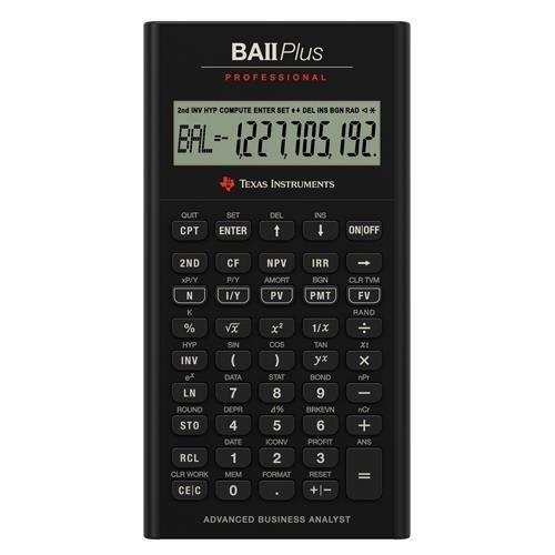 【ラッピング不可】Texas Instruments TI BA II Plus Professional Financial Calculator 10