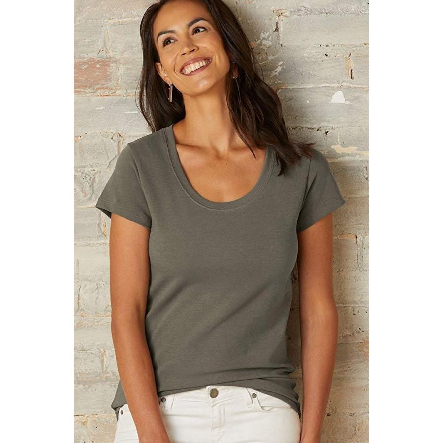 人気沸騰ブラドン Fair Indigo Fair Trade Organic Essential Scoop Neck Tee (XXL, White), ミシマグン 58b792ae