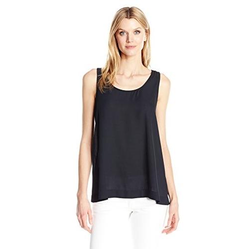 Foxcroft Women s Sleeveless Mia Solid Tank, Black M :20190611011052 00909 b:twilight shop