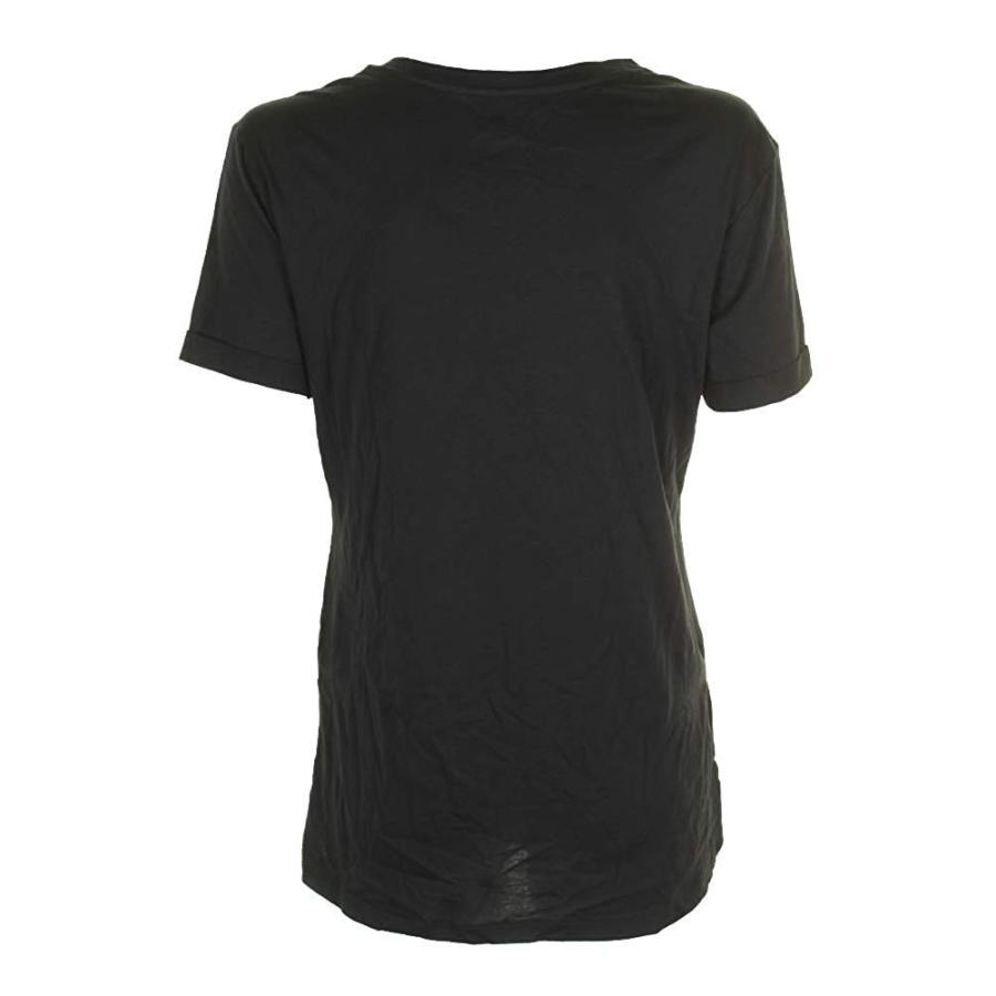 Carbon Copy Womens Embroidered Embellished TShirt, Black, Medium