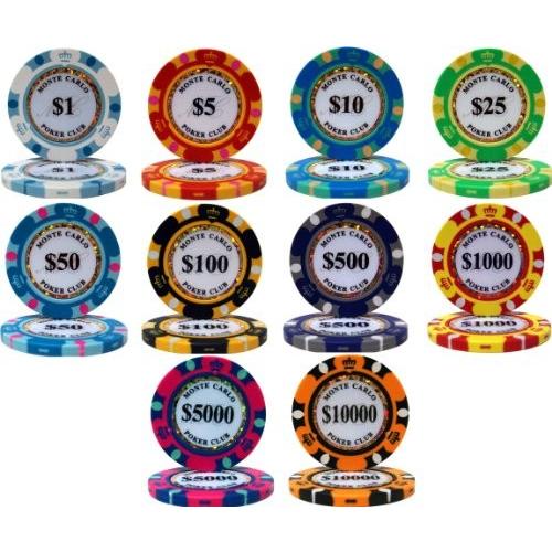 Monte Carloデザイン14?gm 500?BulkクレイPoker Chips???Choose