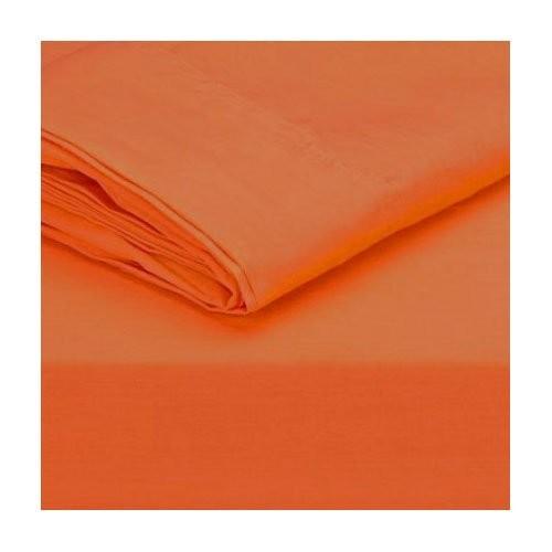 Coral Solid Orange Twin-Single Bedding Sheet Set