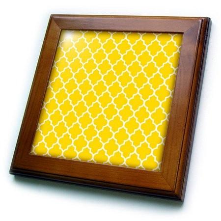 愛用 Ft 1255 Inspirationzstoreパターン イエロー四つ葉模様 Contemporaryモロッコタイル モダンホワ ベッドフレーム