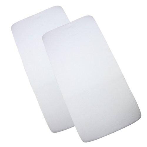 Fitted Cradle Sheets 100% Cotton 35 x 16 inches 2 WHITE by BabyPrem