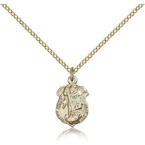 ゴールドFilled聖ミカエルペンダント