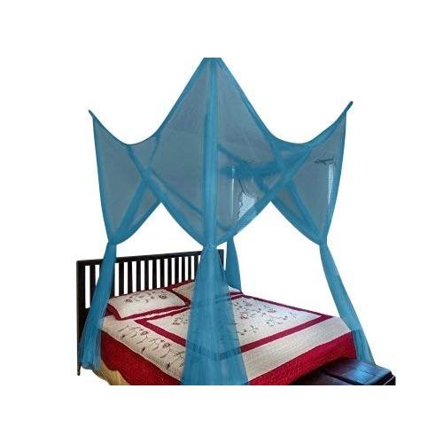 (Teal Blue) - OctoRose 4 Poster Bed Canopy Netting Functional Mosquito Net