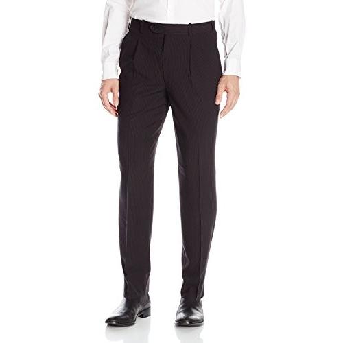 AdolfoメンズSingle Pleat Micro Tech Suit Pant US サイズ: 36X30 カラー: ブラック