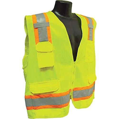 Radians　RadWear　Two-Tone　Class　Vest　Surveyor　Safety　Lime,　Model#　SV　XL,