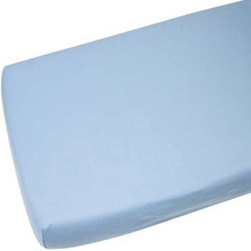 2x Cot Bed 100% Cotton Fitted Sheet Blue
