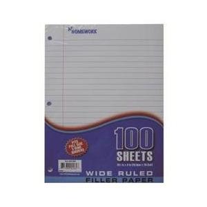 A +宿題???Loose Leafフィラー紙???100?Sheets Wide Ruled ( 1?Pack of 36?items )