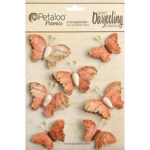 『5年保証』 Darjeeling Paper (並行輸入品) 7/Pkg-Paprika 1.75" & 1.5" Butterflies Wild デコレーションパーツ