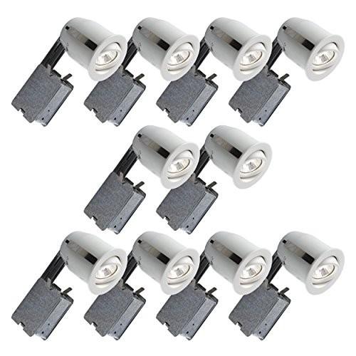 Bazz 3-in。ホワイトRecessedハロゲン照明キット( 10パック) 303-600M 10
