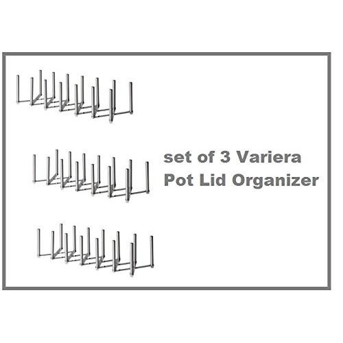 VARIERA Pot lid organizer, stainless steel - IKEA