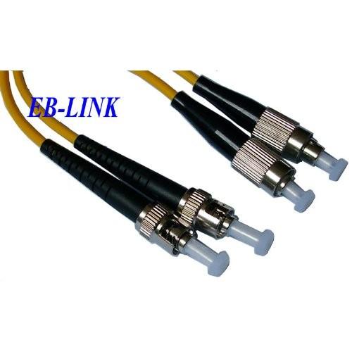 eb-link FC to ST光ファイバーパッチコードジャンパケーブルデュプレックスシングルモード9?/ 125?fc-st、20メートル