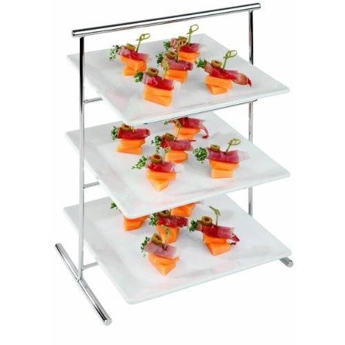 AP Paderno World Cuisine 3-tierクロームスチールスタンド13インチby 8???1?/ 4インチ