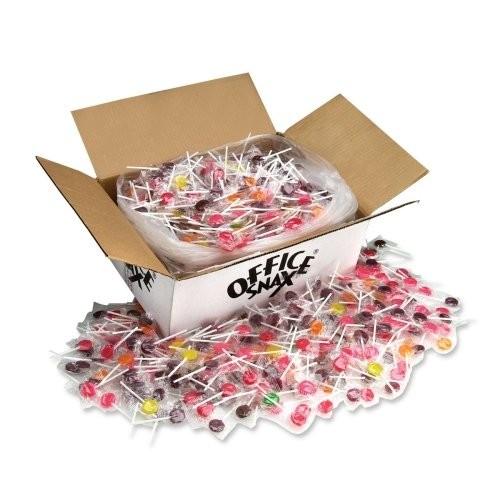 【メール便送料無料対応可】 Wholesale candy-suckers、Lick SticxフルーツフレーバーSucker Lick 5???オフィスSnax of CASE オフィスデスク