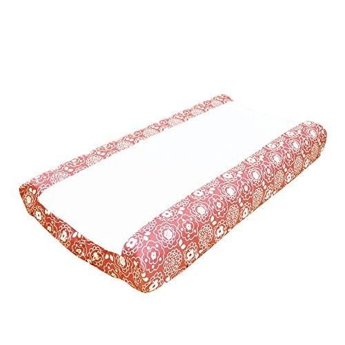 Gia Coral Pink Changing Pad Cover by The Peanut Shell